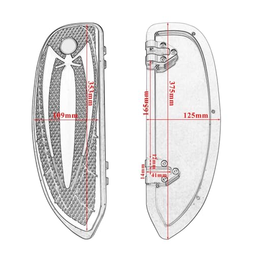 Repose-Pieds Avant Harley FLD Dyna 2012 2013 2015 Moto Aluminium