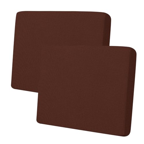 Image of Easy-Going Stretch Individual Couch Cushion Cover Sofa Seat Furniture Protector Sofa slipcover Soft Flexibility with Elastic Bottom(2 Piece Cushion Sofa, Coffee)