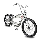 Durable Hi-Ten Steel Frame: MICARGI Vancouver GT7 adopts a sturdy Hi-Ten iron frame, designed to provide maximum durability and stability for all riders. Cruiser Bike Configuration: This Vancouver bike adopts a special design concept, with a 26”*3.0 ...