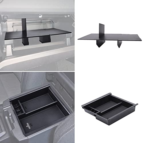 Diamooky Center Console Organizer For Toyota Tacoma 2023 2022 2021 2020 2019 2018 2017 2016 Glove Box Organizer Tacoma Interior Accessories, Armrest Box Insert Tray (2Pcs) #TOP6