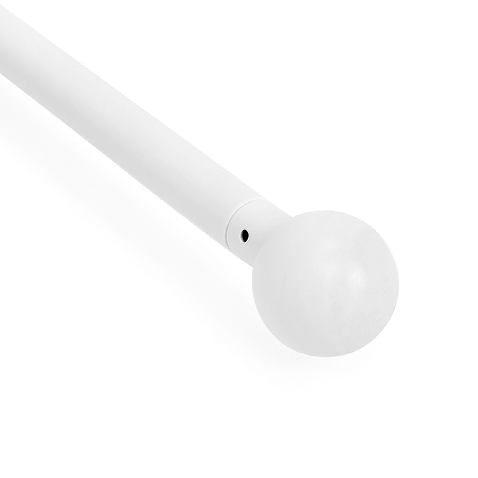 TIENDA EURASIA – Barra Cortinas Extensible Deco | Material Hierro Forjado | Medidas 10 mm 80-110 cm | Hierro + Zinc | Hierro + Aluminio (Bolla Blanco)