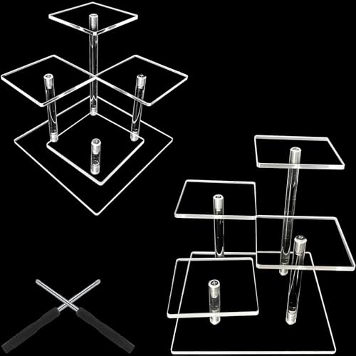 2 Unidades De Soporte De Exhibición Expositor De Perfume Exhibidores De Escaparate Para Figuras Display Riser Stand Organizadores En Niveles Para Cupcakes,Coleccionables, Artesanías,Transparente 2 Unidades De Soporte De Exhibición Expositor De Perfume Exhibidores De Escaparate Para Figuras Display Riser Stand Organizadores En Niveles Para Cupcakes,Coleccionables, Artesanías,Transparente