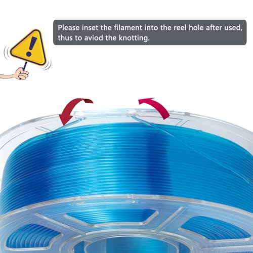 Image of iSANMATE Rapid Clear PLA Filament 1.75mm, 3D Printer Filament Transparent Filament Sky Blue, Fast Printing Speed PLA, Dimensional Accuracy ±0.02mm, 1kg Spool