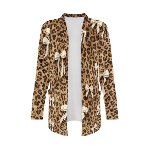 Image of Forchrinse Red Ladybug Cardigan for Women Causal Long Sleeve Open Front Cardigans Sweater Fashion 2024 Fall Coat with Pockets