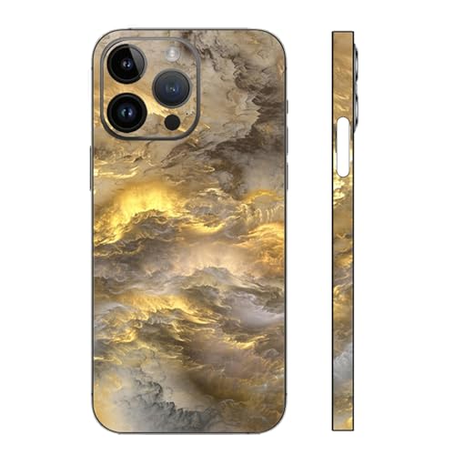 Skin iPhone 13 Pro Max en vinyle or autocollant pour protection complète du châssis et caméra