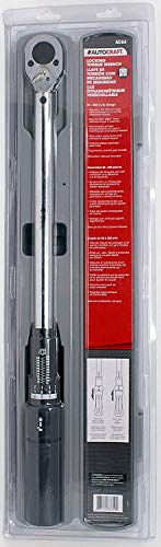 Autocraft - 1/2" Drive Click | Torque Wrench Set | With Torque-Adjusting Lock/Unclock Collar | Spring Steel Torque Mechanism | Torque Ranging from 25 ft lb-250 ft lb | Comes With Heavy-Duty Case