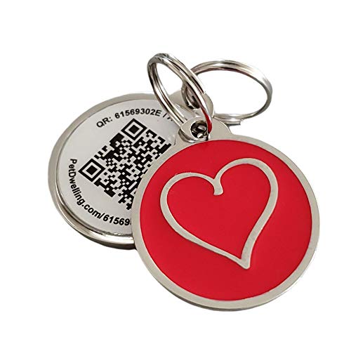 Pet Dwelling 2D QR Code Pet ID Tag - Dog Tags - Cat Tags - Online Pet Profile - Scan Tag Location - Instant Email…