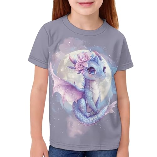 Image of Kids Graphic T-Shirt Boys Girls Novelty Tees Top Short Sleeve Shirts Summer Blouses 3-16