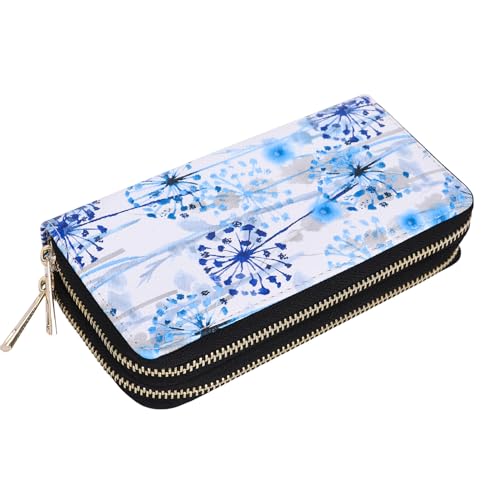 Image of XEYOU Double Zipper Long Clutch Wallet Cellphone Wallet for Women with Removable Wristlet Strap for Credit Card, Cash, Coin, Bill