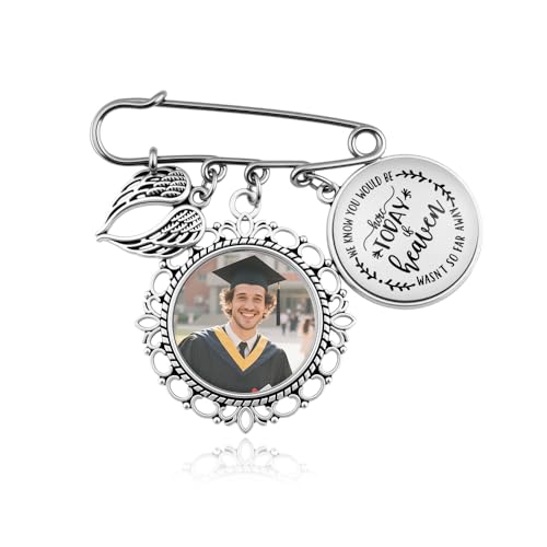 Christian Brooch Pin for Wedding Graduation Pins for Family Parents Loss Of Grandpa Grandma Memorial Brooches for Women Men Graduate Customized Memorial Pin for Graduation Lapel Pins for Suits Clothes