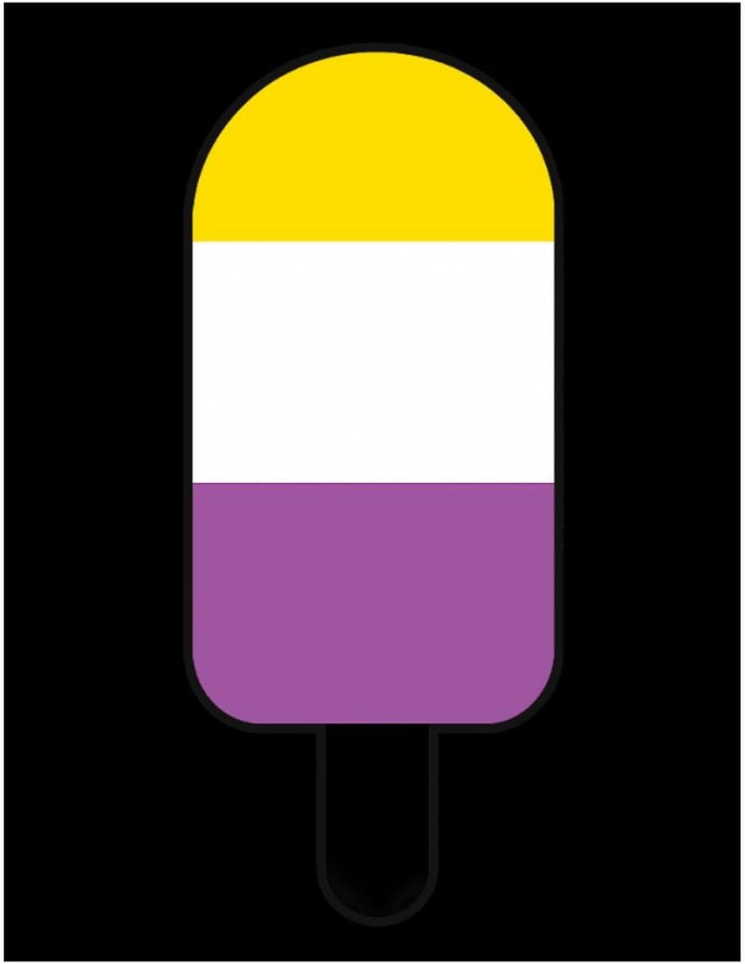 Non-Binary Flag Popsicles Diamond 5D Painting Kits with Frame DIY Full Round Drill Gem Art Crafts for Home Wall Decor 16 X 20in Blackwood 40 * 50cm