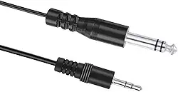 PluCable Cabo de audio P2 estereo para P10 estereo P2P1020 Preto, Conexoes em metal, 2 Metros