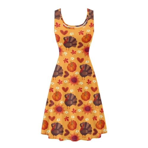 Image of Renewold Women's Sleeveless Tank Dress with Pockets, Casual Scoop Neck A-Line Sundress for Summer, Travel and Vacation