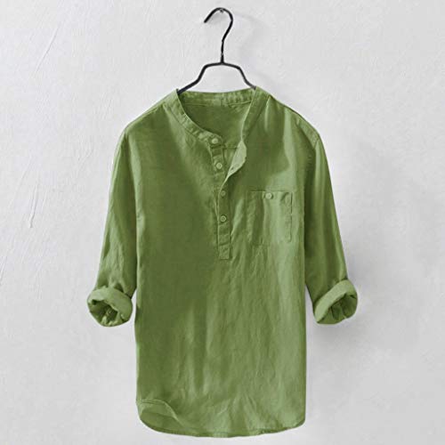 Camisa social masculina manga longa sem ferro camisa de botão blusa masculina casual top camisa long