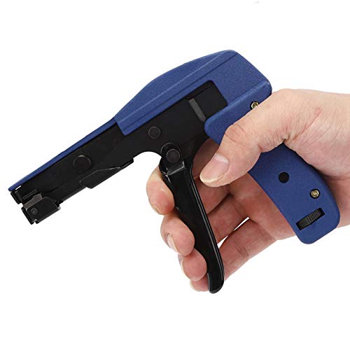 Cable Tie Gun, Fastening and Cutting Tool with Steel Handle Special for Nylon Cable Tie Fasten and Cut Cables in Blue - Thumbnail 7