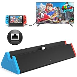 Ventilador Avion SiWiQU ?Actualizado 2022? Switch TV Dock - Adaptador Ethernet RJ45 1000 Mbit Dock Switch Compatible con Nintendo Switch/Switch OLED, Base Switch Repuesto Switch Dock Oficial con 4K HDMI Tipo C 2 xUSB