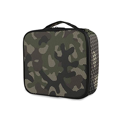 Trousse de maquillage avec séparateurs réglables GAIREG grand format camouflage vert