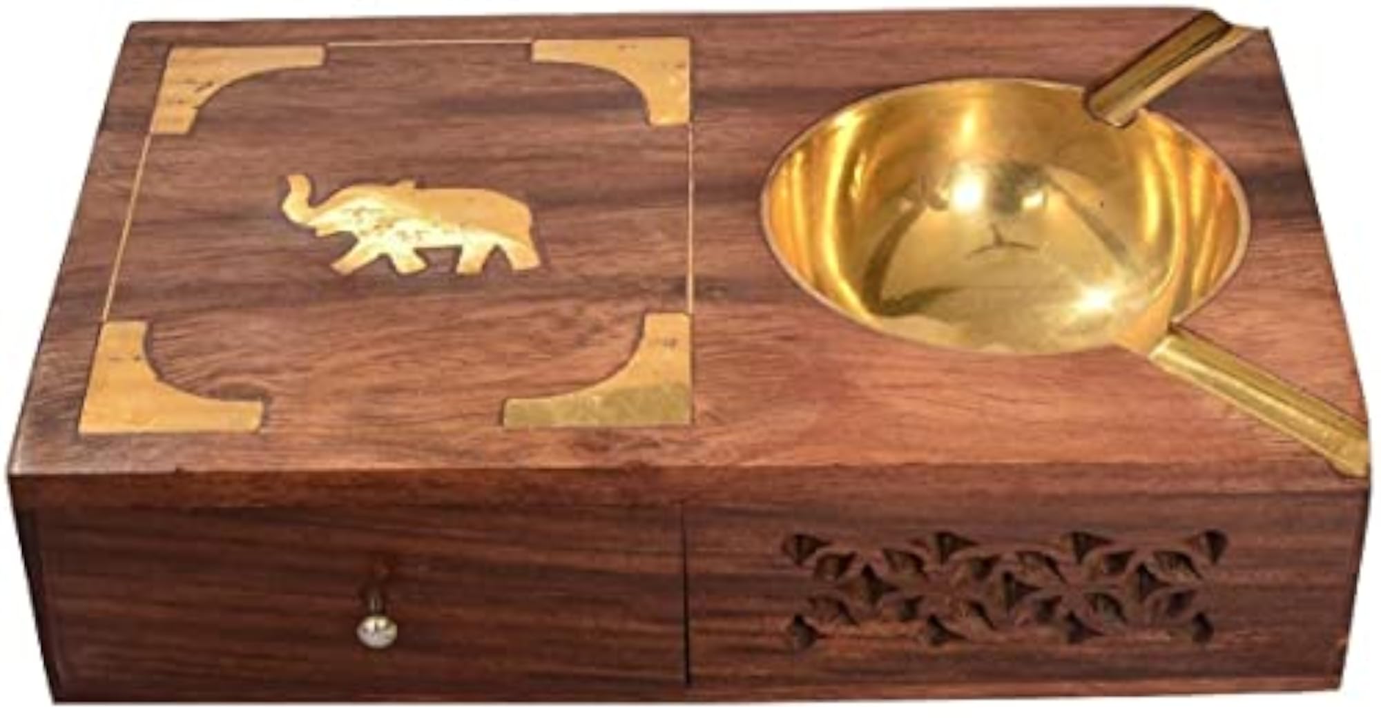 Handmade Wooden Ashtray for Home Use