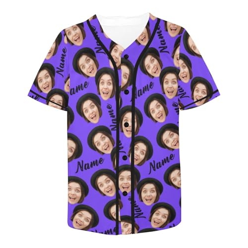 Camiseta de béisbol personalizada con foto y nombre, diseño personalizado para adultos miniatura 4