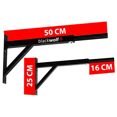 Kit Barra Mista 50 Cm + Barra Paralela Dip De Parede (Parafusos e Buchas Plásticas)