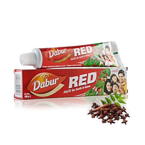 Dabur Red Herbal Toothpaste 100g Herbal Formulation Infused with Ayurvedic Herbs for Naturally Healthy Teeth and Gum