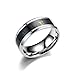 Aldevin-Budis Schmuck Edelstahl Temperaturring Herren Common Ring Schmuck Körpertemperatur Intelligente Temperatur Titan Stahl Paarringe (Silber, Nr. 9)