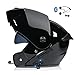 Casco Modulare Integrato Bluetooth Omologato DOT/ECE Caschi Moto Apribili modulari Doppia Visiera Anti-Appannamento Altoparlante con Microfono per Donna Uomo (Color : Black A)