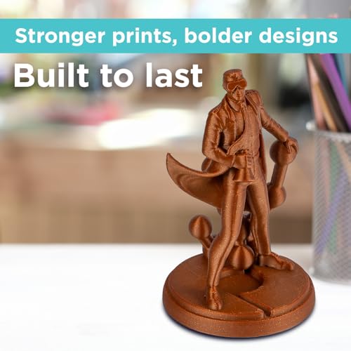 Image of Polymaker PLA PRO Filament 1.75mm 1kg, Tough & High Rigidity Metallic Bronze 3D Printing Filament, PolyLite PLA PRO 3D Printer Filament 1.75mm, Print with Most 3D Printers