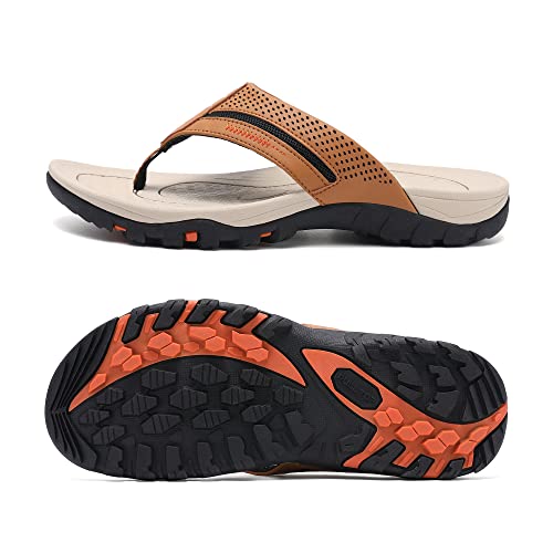 Image of Men's Flip-Flops, Thongs Sandals Durable Comfort Slippers for Beach