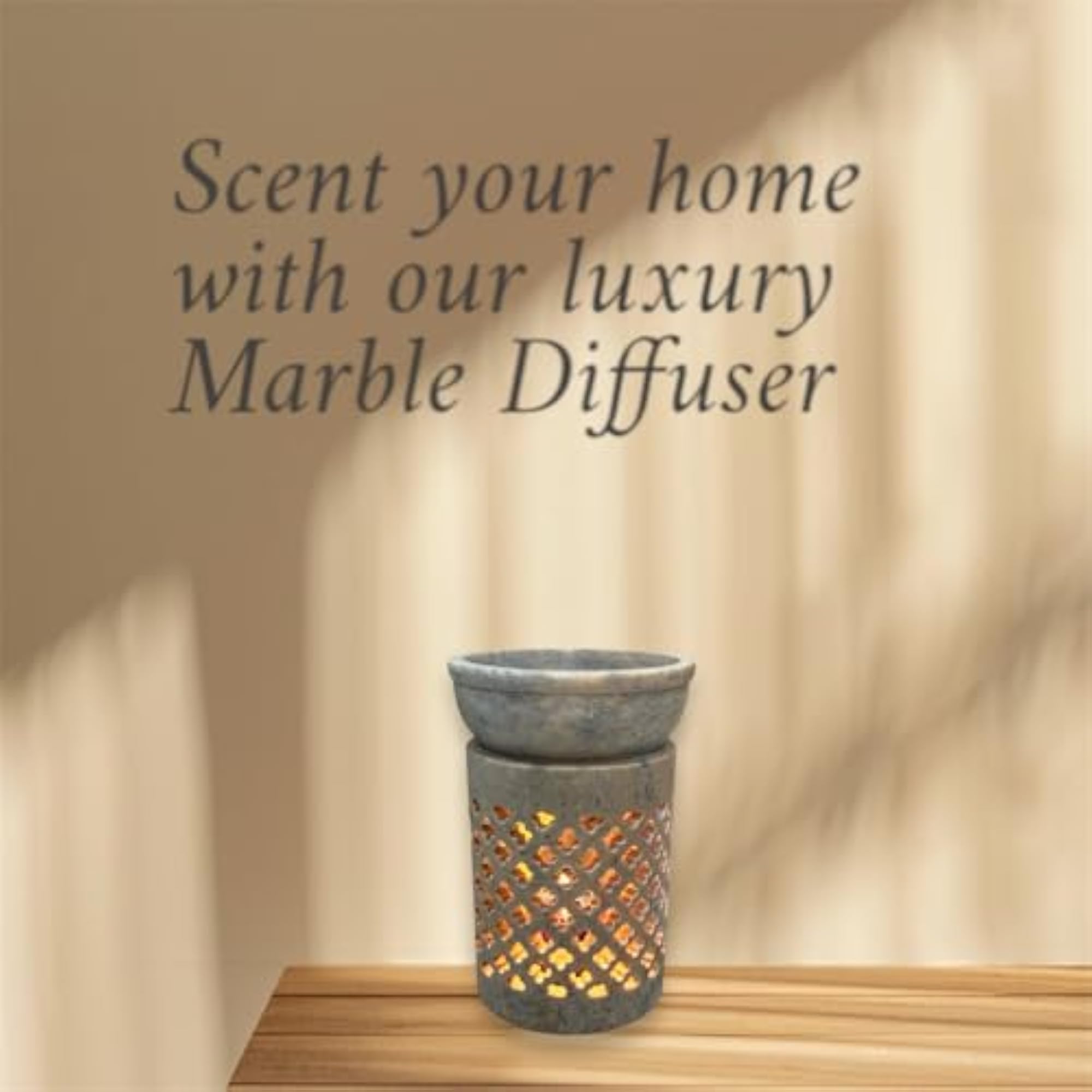 Hand-Carved Marble Diffuser for Aromatherapy