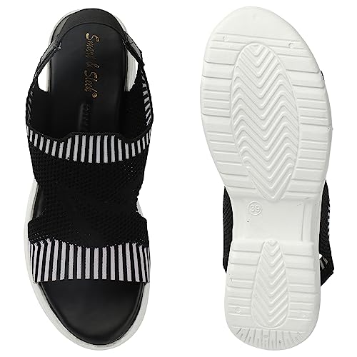 Image of Smart & Sleek Women Lightweight Sports Flatforms Sandals-AB69