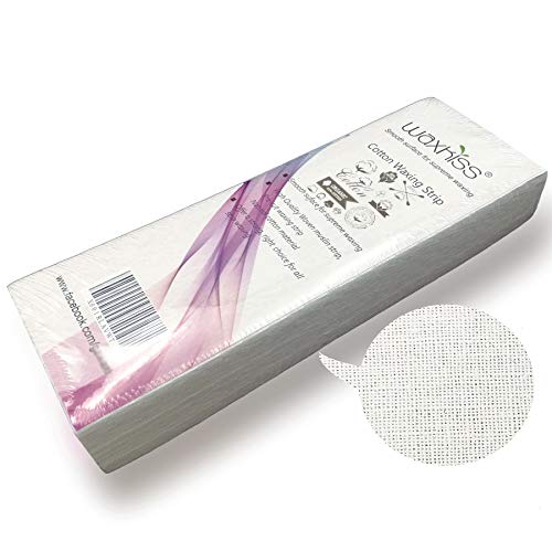 New Wax Strips for Hair Removal Muslin more Strength Natural Organic Calico Waxing Strips 7 x 20cm for Leg, Bikini & Facial Epilating
