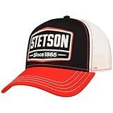 Stetson Chapeau Fedora classique en feutre de laine décontracté vintage gris pour hommes automne hiver, noir/orange, Taille unique