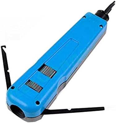 Bemodst Impact Punch Down Tool with 110/66 Blades for Network Cables Cat5e Cat6 (Blue)