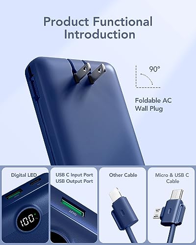 image for VRURC Portable Charger 20000mAh, Fast Charging Power Bank USB C,4 Outp