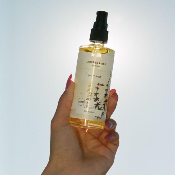 Miniatura 5 de JUNIPER RIDGE Aceite corporal hidratante de salvia blanca, cuidado de la piel hidratante, perfumado con aceites esenciales, sin perservación, 4