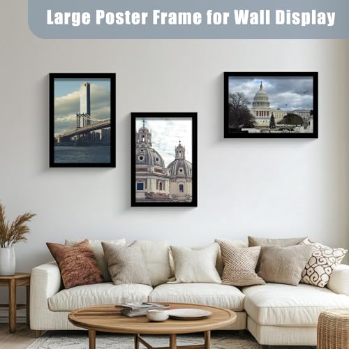 Image of LUCKYLIFE 16.5x23.4 Frame in Black, Gallery Frame for Wall Mounting, 2 Pack