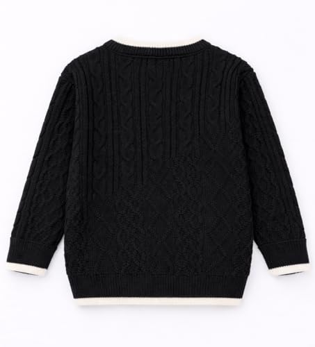 Image of Bold N Elegant Boys Winter Woolen Stylish Warm Cable Knit Raglan Sleeve Pullover Sweater for Kids
