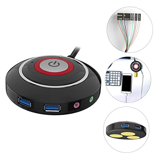 Botón de reinicio USB para PC Veemoon de escritorio con cable extensible de ABS 6