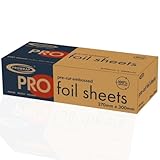 PROWRAP | Pre-Cut Kitchen Individual Foil Sheets | 230mm x 270mm | Pre-Embossed...