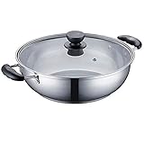 Gleichmäßige Wärmeverteilung ohne Hot-Spots.Antihaftbeschichtete Innenraum für einfaches Kochen und Reinigung - ideal für den täglichen Gebrauch;