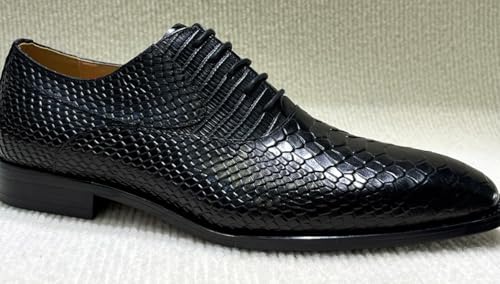 Santimon Men's Genuine Leather Oxfords Formal Dress Shoes, Lace-Up Luxury Casual Shoes for Business, Wedding & Party2