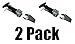The ROP Shop (2) Hood Hold Down Latch Kits Black Rubber Galvanized Steel w/Easy Grip T-Handle