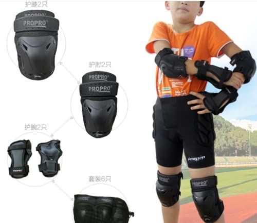 Children/Adult Roller Skating Knee/Elbow/Wrist Pads For Skating/Skateboarding/Anti-Fall Sports Protective Gear Set With Mesh Bag (Large)