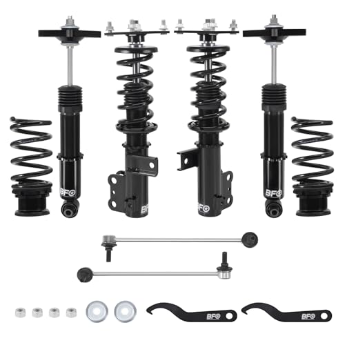 BFO Coilovers for Hyundai Genesis Coupe 2010-2016 BK 2-Door Only, Height Adjustable Coilovers Suspension Kit, Preset Damping Shock Absorber Struts, Lowering Kit Black