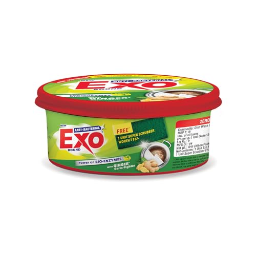 Image of Exo Anti-Bacterial Dishwash Bar 700gm | Power of Bio-Enzymes Removes Tough Grease |Complete Dishwashing Solution With Goodness of Ginger Germ-Fighter | Experience Hygienic & Superior Cleaning