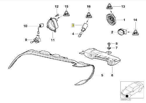Portalámparas luz posición BMW E39 E53 conector estanco genuino 63128370892 2