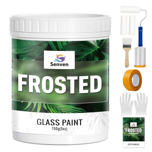 Frosted Glass Paint Frosted Glass Paint Kit Waterproof UV Resistant Frost Paints for Window Privacy Film Windows Frosting for Home Bathroom Door Kitchen Office Window Privacy Frosting 5oz