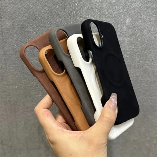 Coque de protection magnétique de luxe orange iPhone 16 Pro Max
