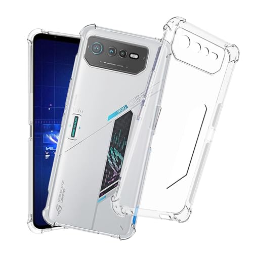 For ASUS ROG Phone 6 �P�[�X �ϏՌ� �_�� �����Y�ی� ���ϖh�~ �N���A �\�t�g �S�ʕی� TPU ����~�� �w��h�~